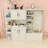 Versatile Hall Tree Combination with Storage Shelves, Hooks, Shoe Bench and Cabinet-1188616337