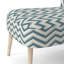 Gris, blanc, motif géométrique neutre à chevrons - Chaise d'appoint rembourrée moderne, chaise d'appoint à motif de chevrons-1546565185