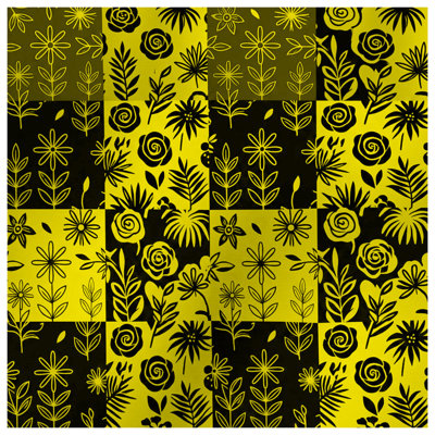 Édredon à motif floral patchwork