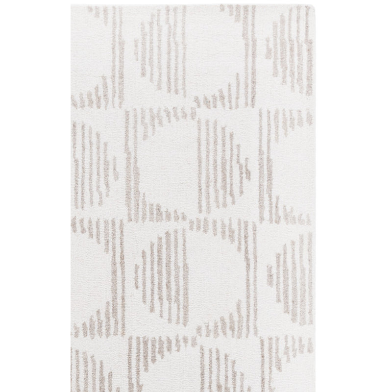 Metro 80% laine touffetée à la main 80%; Tapis géométrique 20% coton, Runner 2'3" x 8'
