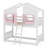 House Bunk Bed With Roof , Window, Window Box, Door , With Safety Guardrails And Ladder-1271079095