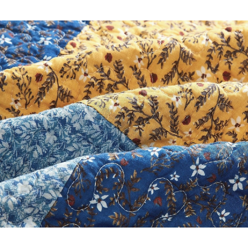 Cotton Blend Patchwork Quilt, King