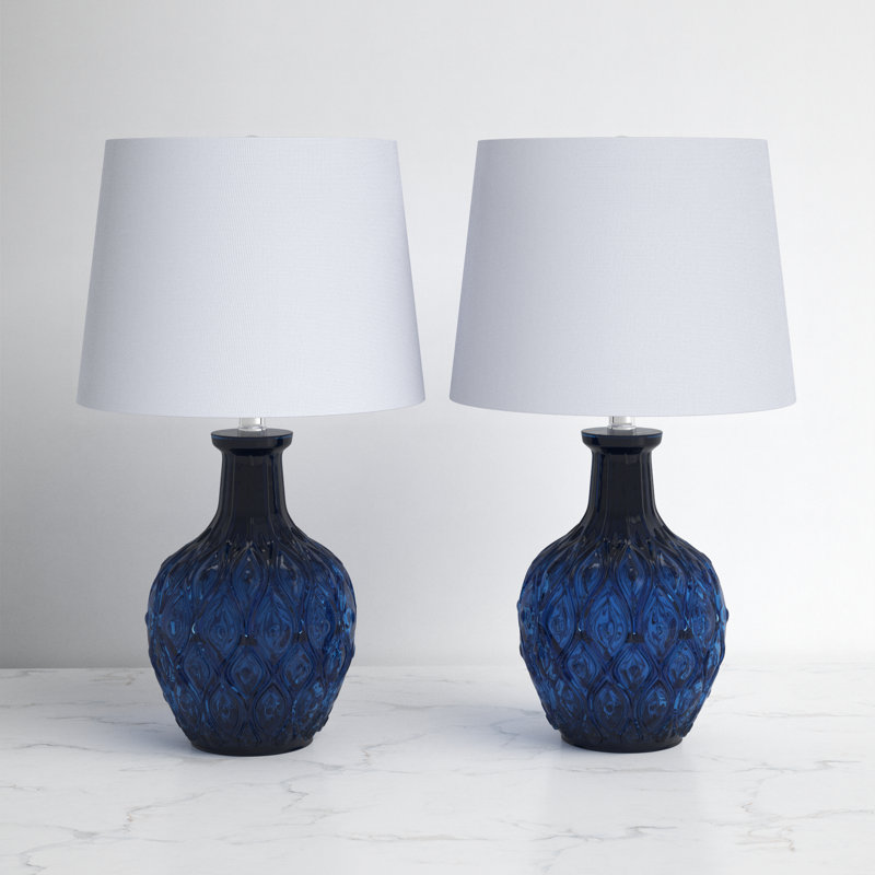 Ensemble de lampes de table 20,5 "Atanaska, Bleu