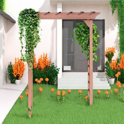 Wooden Arbor Wedding Arch & Pergola for Garden Ceremony & Climbing Plants