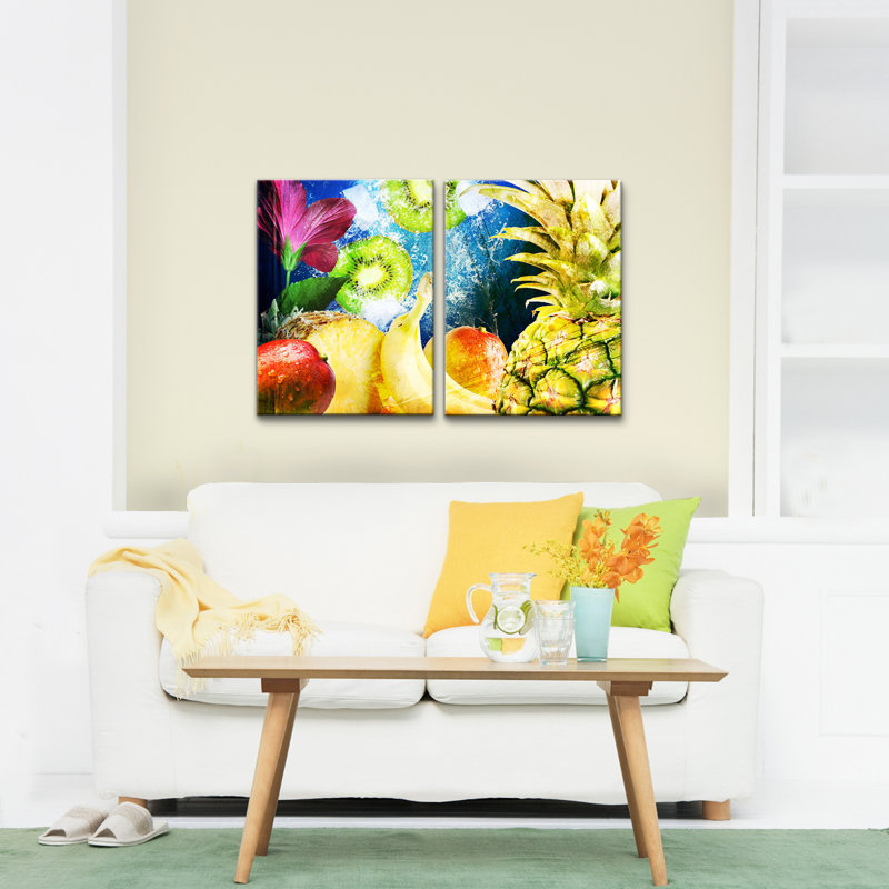 " Tropical Fruit " 2 - Pieces