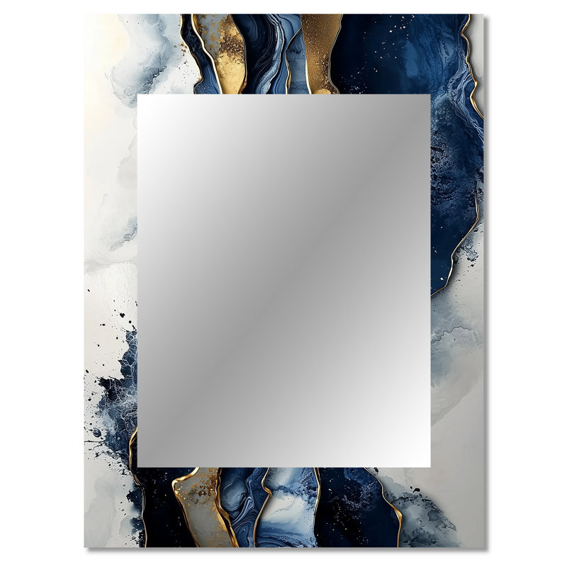 Miroir mural Coastal Waterfall Of Marble II - Shapes, 40 po x 30 po