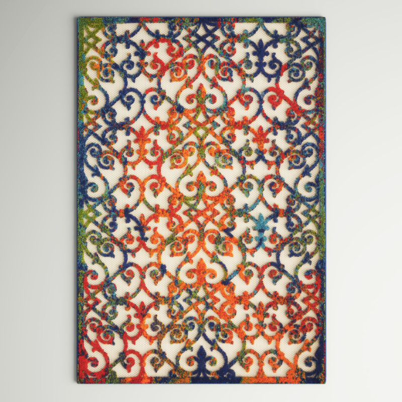 Tapis intérieur / extérieur Eaglin, Rectangle 2 pi 8 po x 4 pi