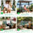 Porch Swing Cushions 48 Inch Waterproof & Fade Resistant Thicken 5" Outdoor Swing Cushions 2 Seater Replacement With Backrest & Ties Patio Swing Cushions For Outdoor Furniture (Green Leaves)-572140543-572140531
