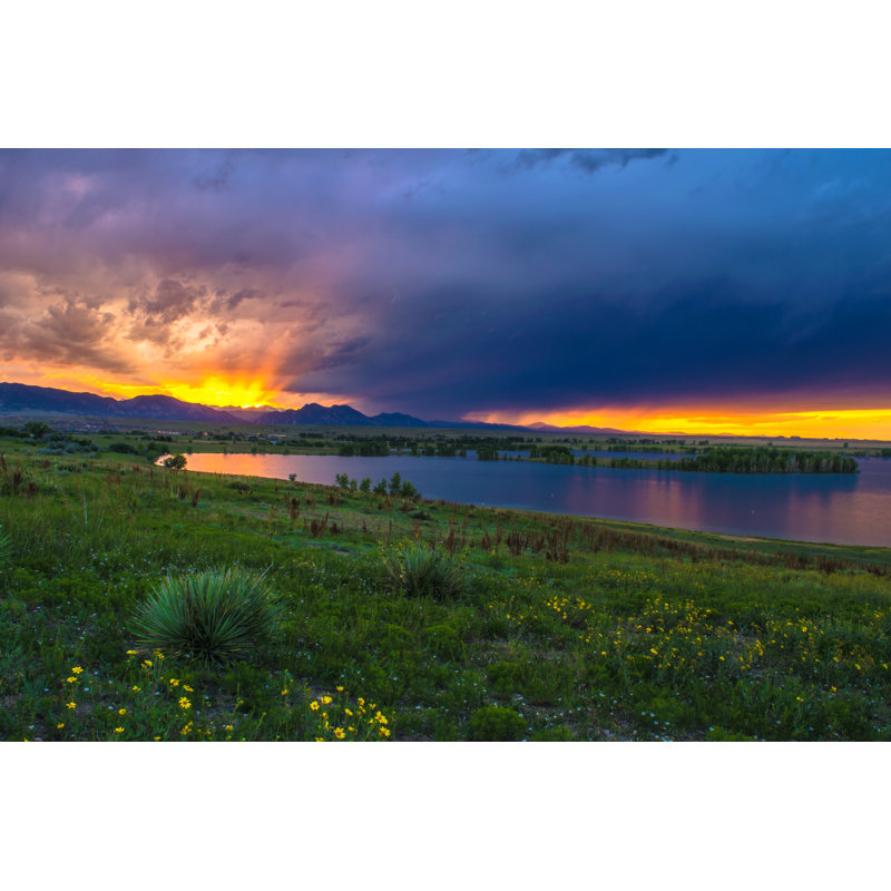 Sunset In Boulder by Jeremy Janus - Wrapped Canvas Print, 30cm H x 46cm W x 3.8cm D