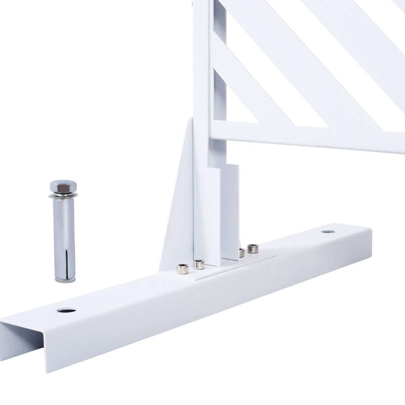 Clôture d'intimité en métal autoportante de 193 cm de haut et 122 cm de large - Panneaux blancs pour terrasse, jardin, balcon et patio