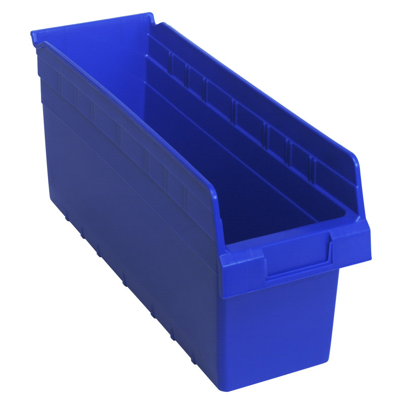 Economy Shelf Bin, nesting, (7) divider slots, rear hanglock, molded-in label holder, polypropylene, Yellow, 20