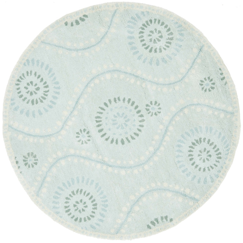 Martha Stewart Hand Tufted Wool Geometric Rug, Round 8'