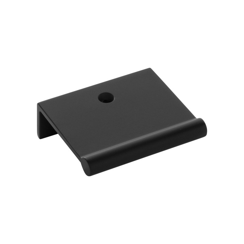 Poignée à lèvres Bijou Cinch Collection - Poignée d'armoire centrale à centrale 1-1 / 2 po noir mat - Quincaillerie transitionnelle pour tiroirs et armoires