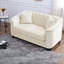 Canapés à compression, 59 po. Chesterfield moderne en velours beige pour la maison