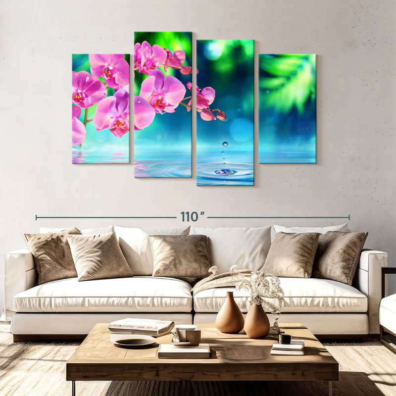 Harnek Zen Garden Orchid, 54" H x 84" W