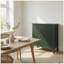 Grande table de bout moderne avec rangement à 32 tiroirs cannelés vert 32 po-129160737