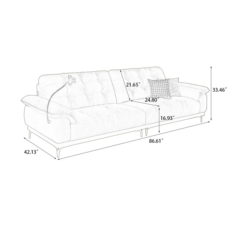 Canapé modulaire en chenille, Vert