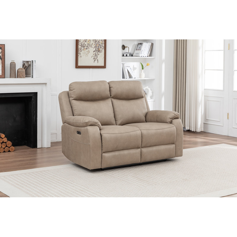 Conrad Fabric Manual Reclining Sofa , 2, Stone