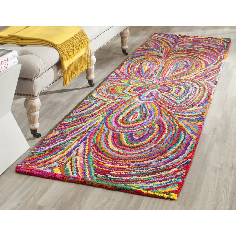 Anaheim Hand Tufted Cotton Floral Rug, Rectangle 2'3" x 5'