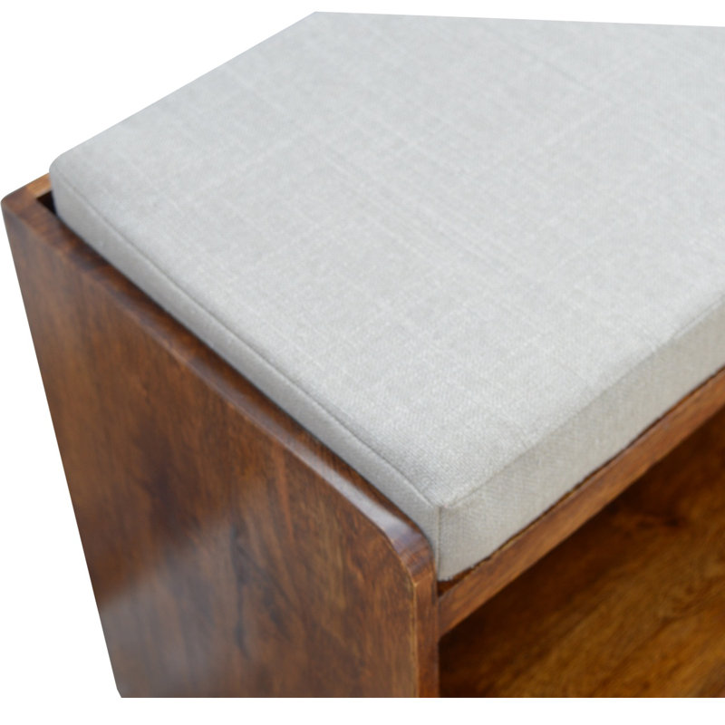 10 Pair Solid Wood Shoe Storage Bench
