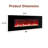 Kleber Wall Mounted Electric Fireplace with Bluetooth Speakers and 3 Colors LED Light-359434042