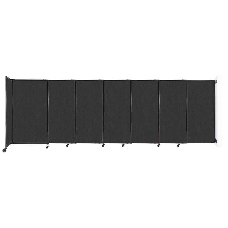 Cloison coulissante 5 pi, H 60 po x l 186 po x P 33 po, Noir