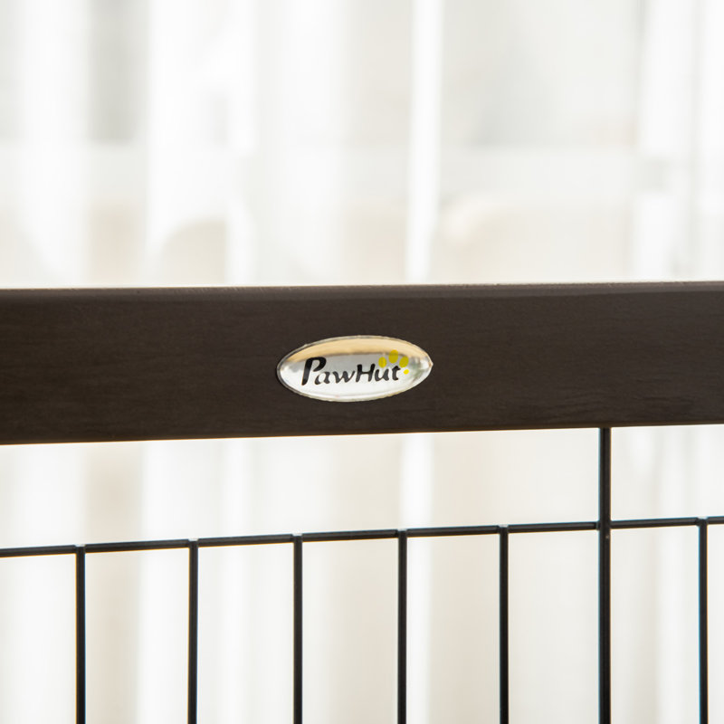 Barrière pour animaux autoportante Alease, Noir, noir, noir, noir