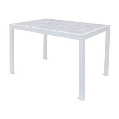 Table à 4 pieds Surf Inlay - Structure blanche