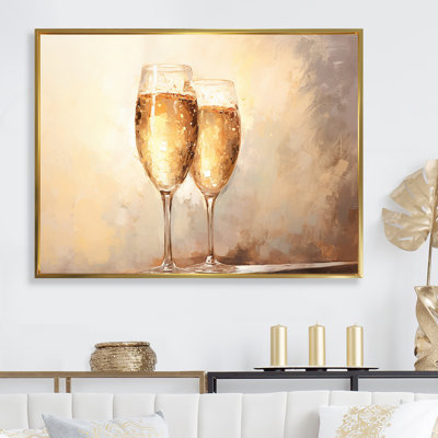 " Minimalism Champagne Glasses Collage "