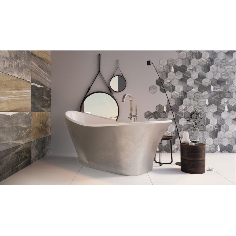 Aura 1750mm x 750mm Soaking Acrylic Bathtub