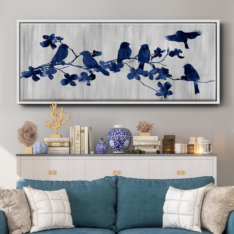 Indigo Hangout- Framed Canvas
