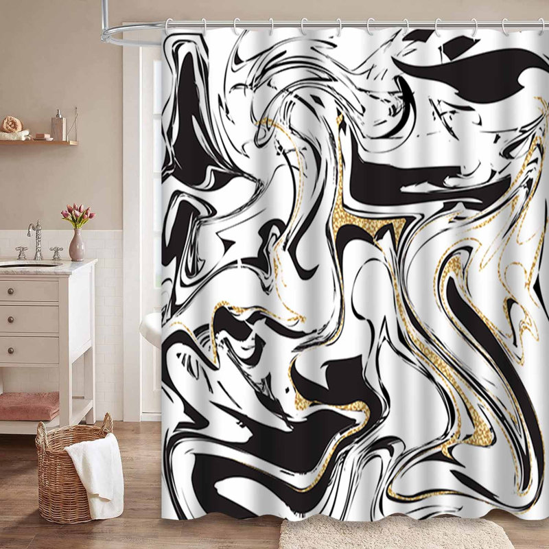 Rideau de douche Marble, L 72 po x l 78 po