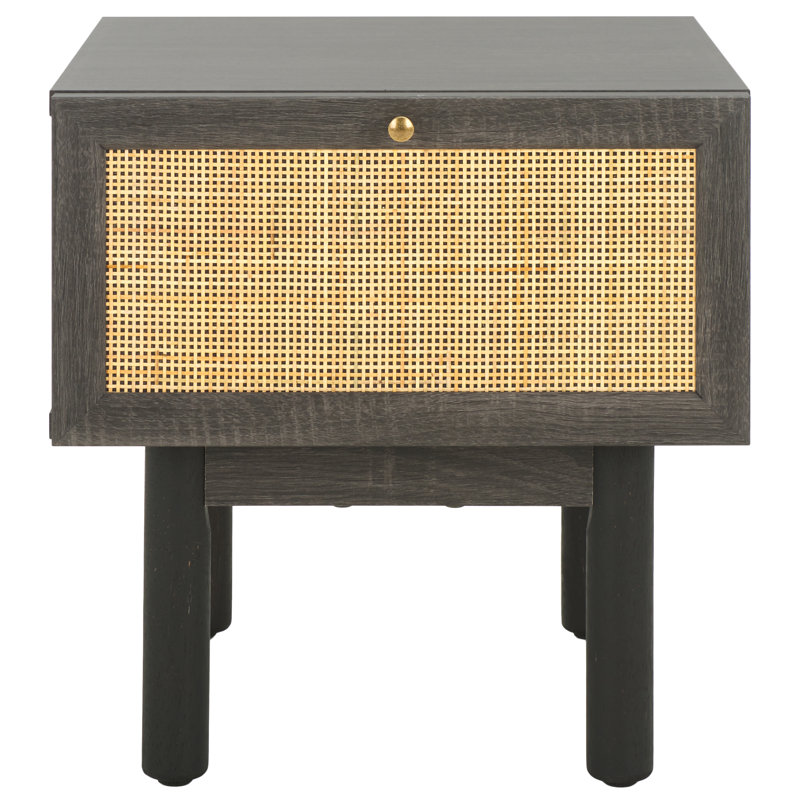 Angeliana 15.35'' W Nightstand, Distressed Black