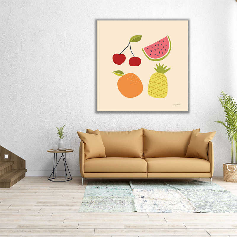 «Summer Fruits II», reproduction d'art sur toile, H 12 po x l 12 po