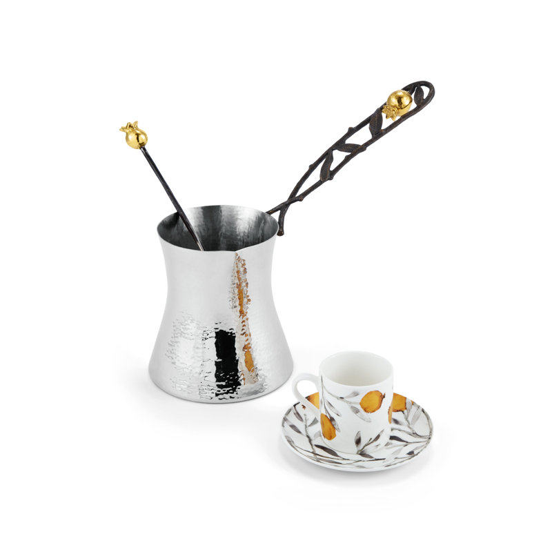 Pomegranate Demitasse Set and Coffee Pot