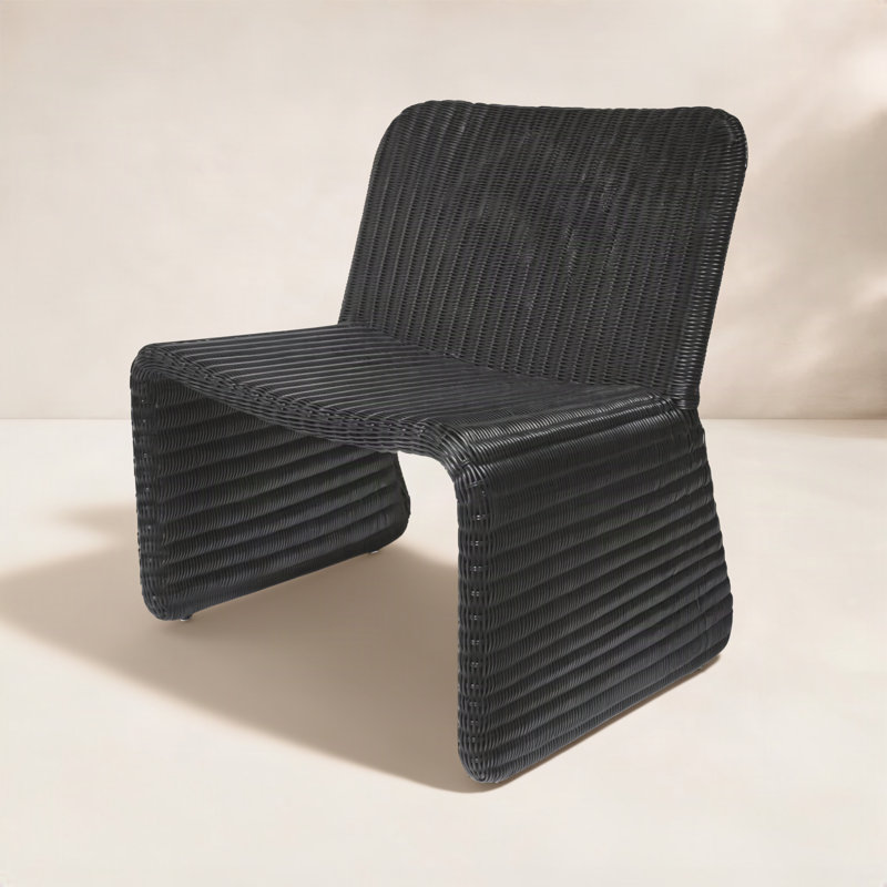Ella Outdoor Accent Chair Charcoal, Black