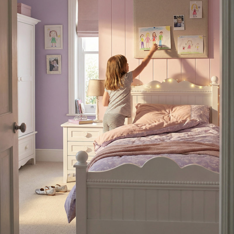 Princess Single Bed with Pop-Up Trundle