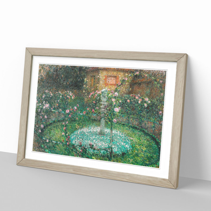 Garden View Vol.2 by Henri Le Sidaner - Framed Print, Oak Framed, 36cm H x 48cm W x 2cm D