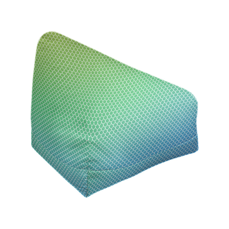 Sac de pois Kitterman, Housse de pouf, H 38 po x l 42 po x P 29 po, Bleu / Vert