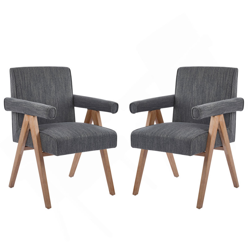 Fauteuil de salle à manger en tissu Poppy