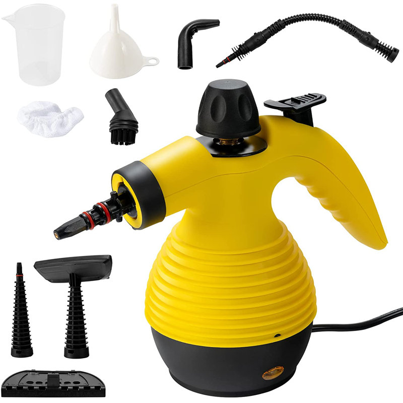Rebrilliant Fludd Bagless Steam Cleaner & Steam Mop, Black/Yellow