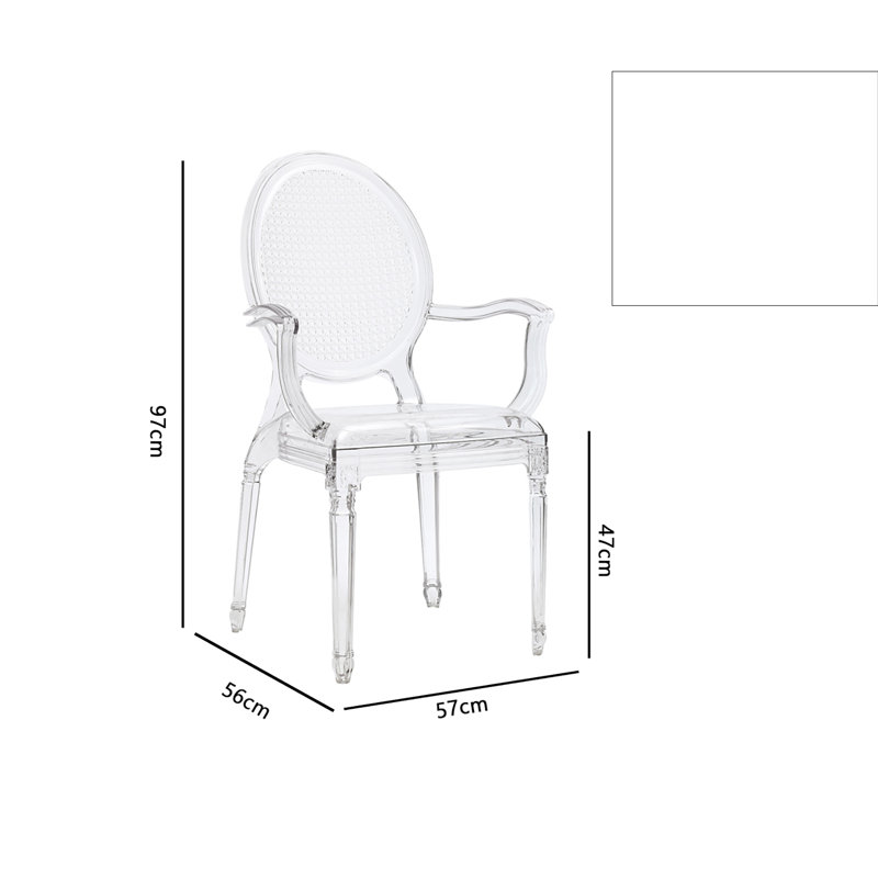 Fauteuil Deserey transparent