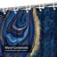 Rideau de douche en agate bleue et bleue à 12 crochets-328700647