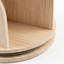 Bibliothèque rotative à 3 niveaux, bibliothèque sur pied ronde à 360 °, présentoir en bois pour espaces modernes, naturel