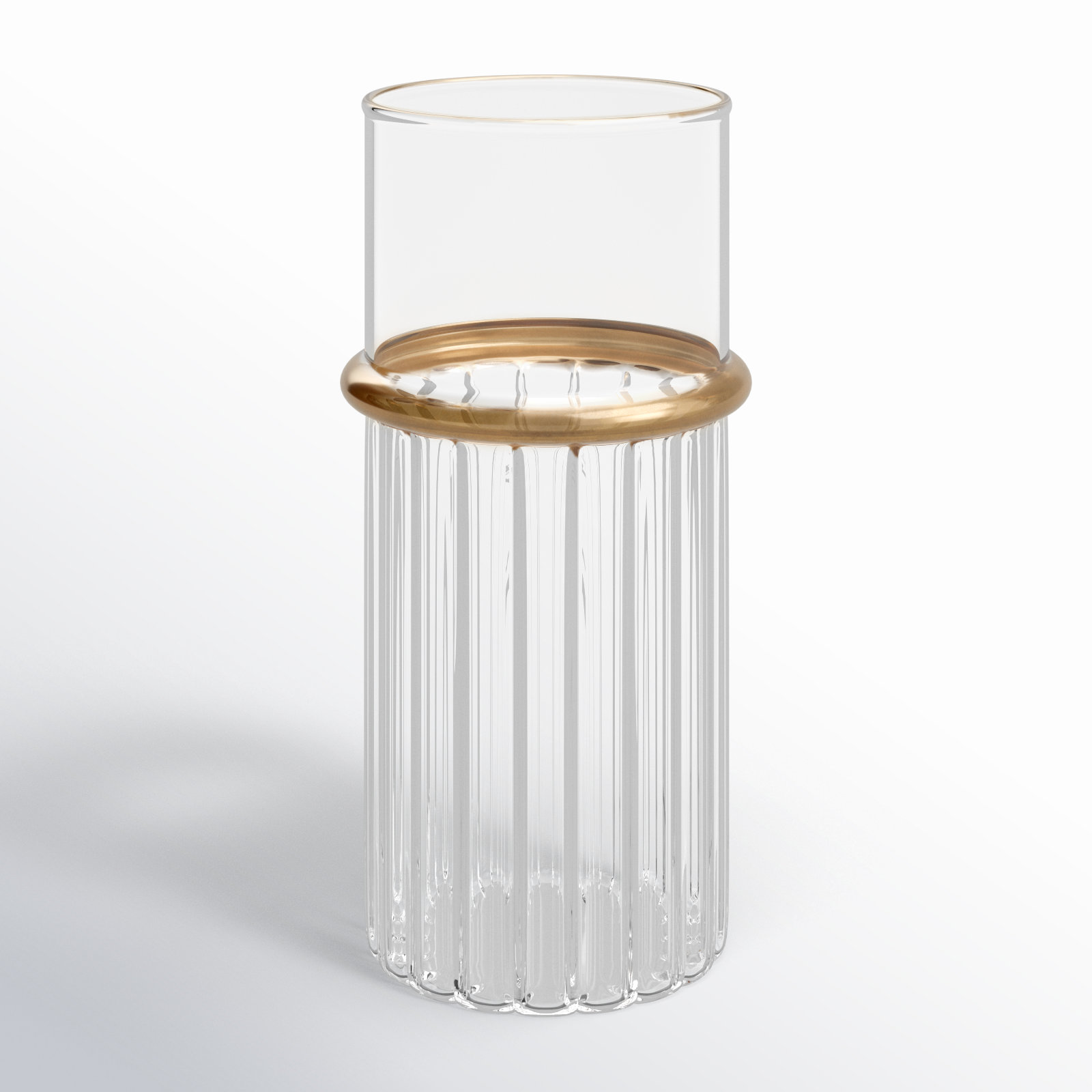Glass Tabletop Votive Holder, 6" H x 2.75" W x 2.75" D