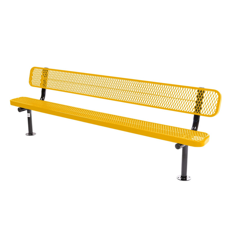 Banc, bleu foncé texturé, extensible, 2,44 m, avec dossier, surface, Surface arrière de 8 pi avec extension