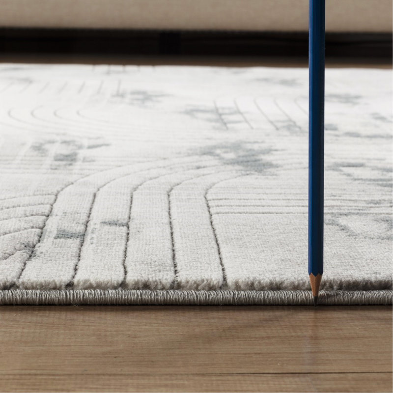 Gray Area Rug, Rectangle 5'3" x 7'3"