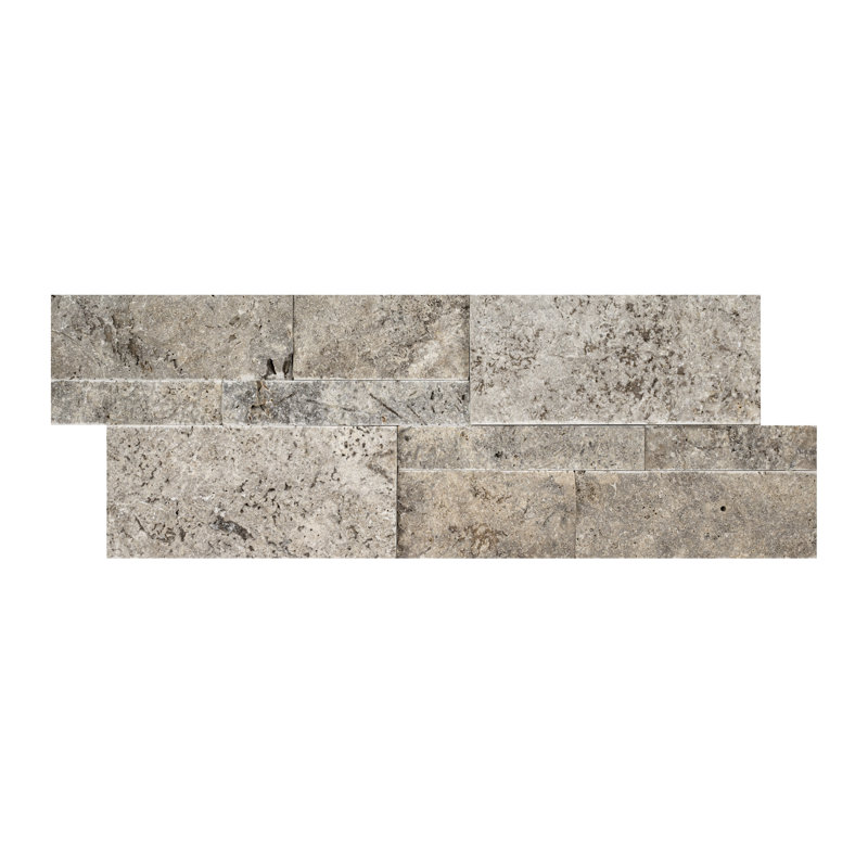Stonecrest 9 in. x 24 in. Split Face Natural Stone Ledger Panel Wall Tile, Argento Way