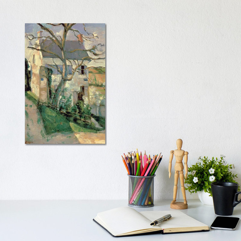 The House And The Tree, C.1873-74 by Paul Cezanne - Wrapped Canvas Gallery-Wrapped Canvas Giclée, 20.32 cm H x 30.48 cm W