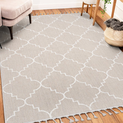 Loom & 8X10 /Trellis Area Rug - Non-Shedding, Stain , Suits Living Room Ambiance Collection Comfy For Spaces